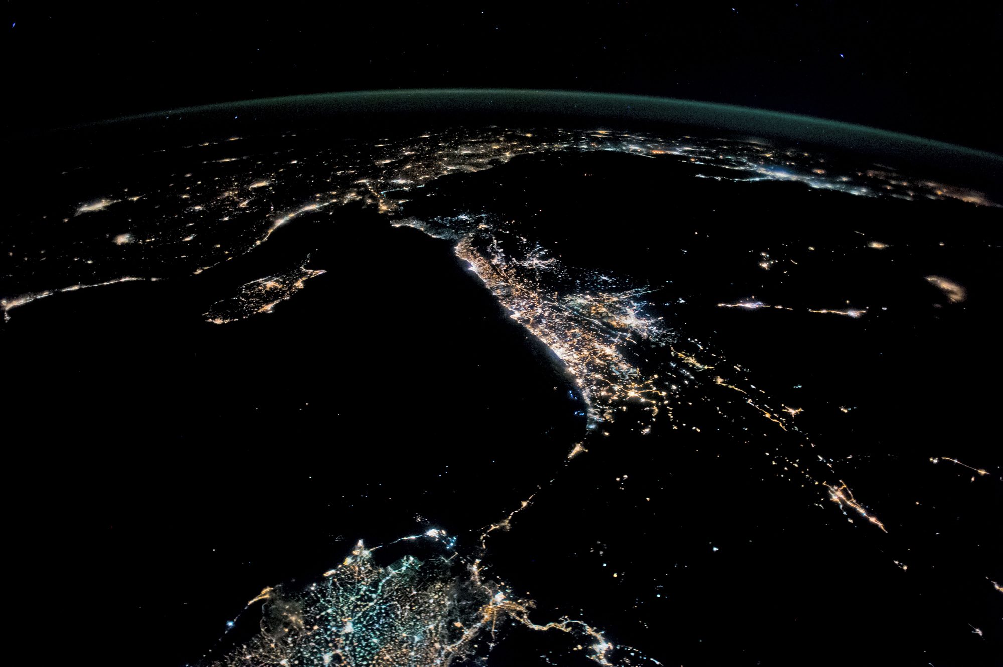 Night lights of the Levant