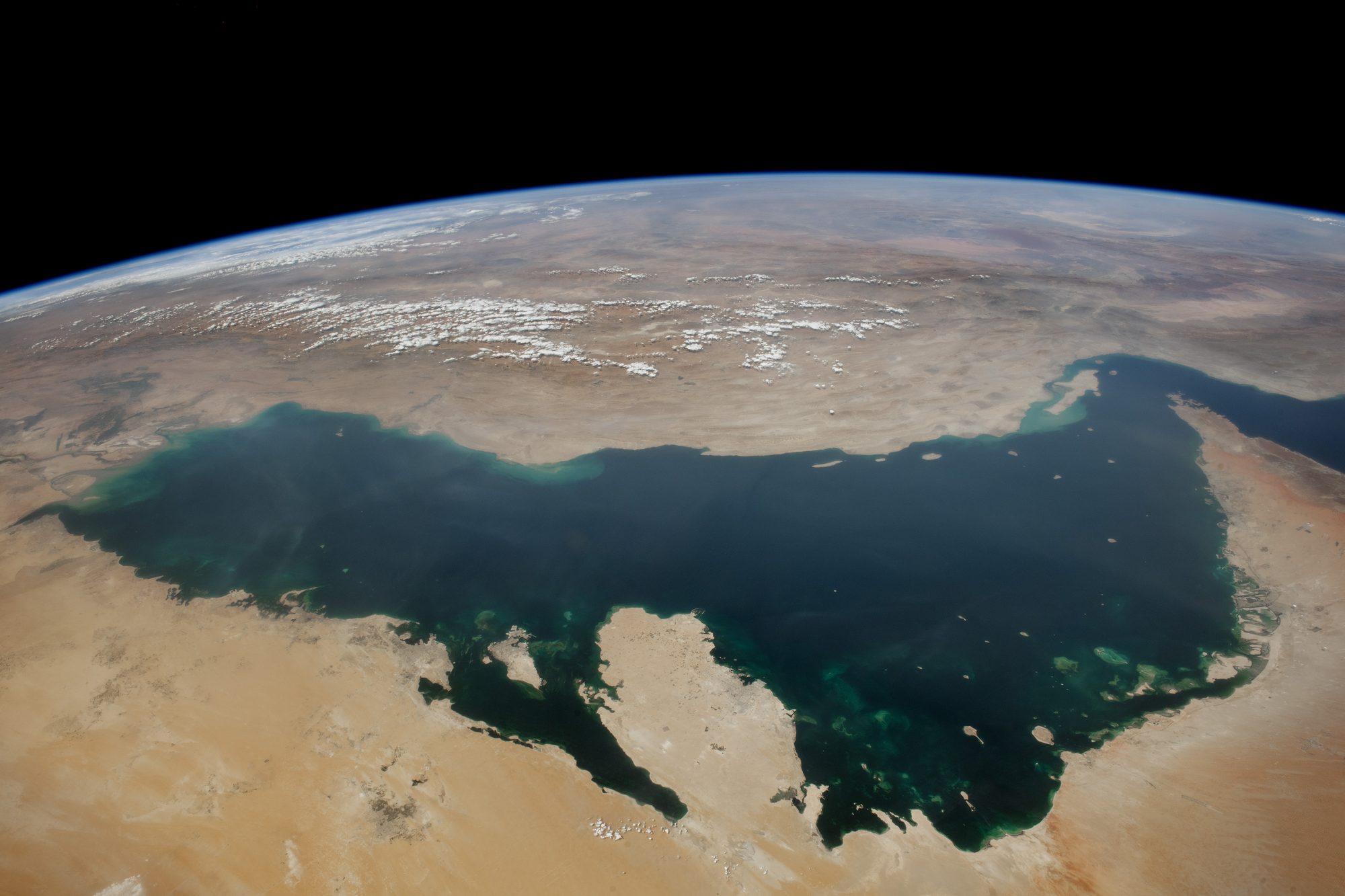 The Persian Gulf, photographed from the International Space Station
